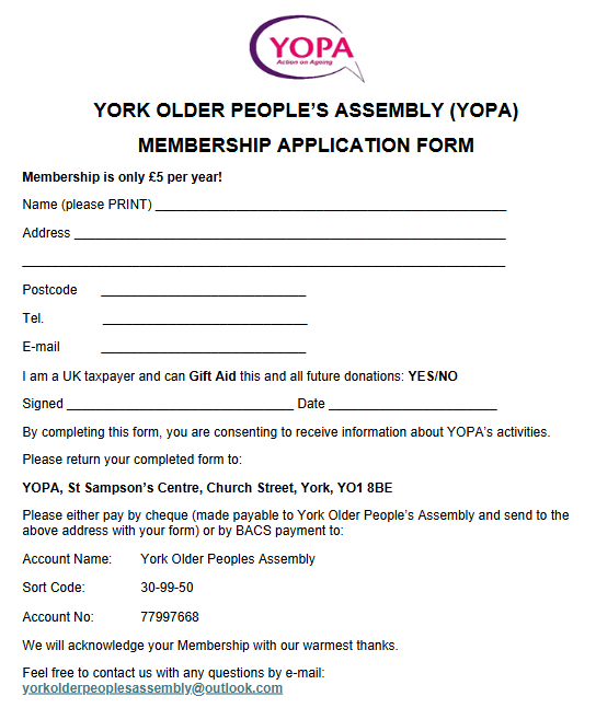 York Older People's Assembly